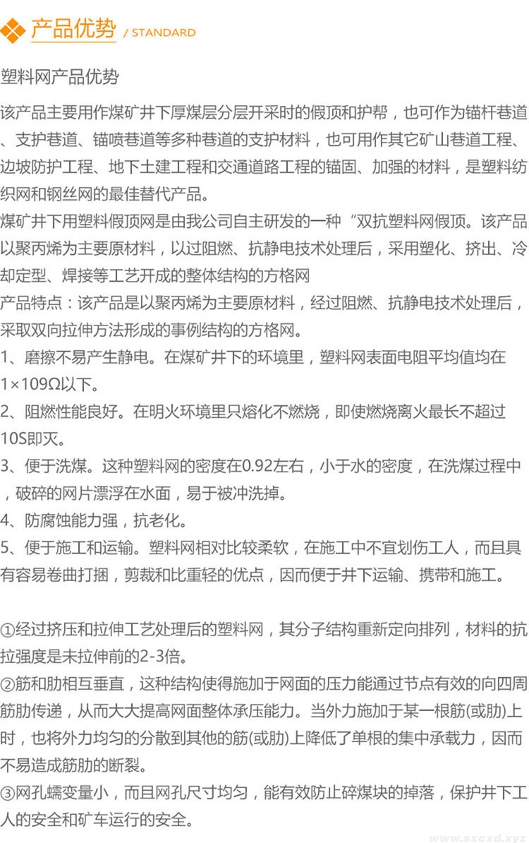 煤矿井下用双向拉伸塑料帮护网